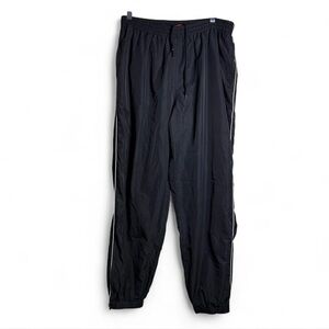 Y2K X Tek Gear Black Windbreaker Track Nylon Pants Men's Size Medium
